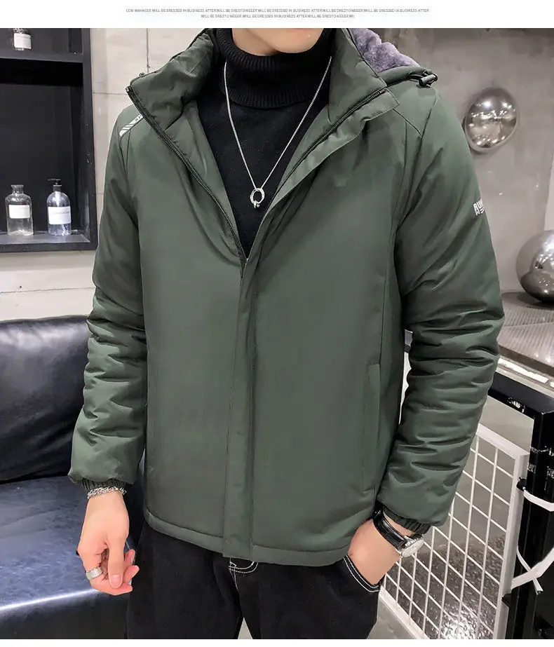 Winter New Parkas Men Wind Proof Warm Casual Parkas Fashion Jacket Men Trend Versatile Korean Loose Casual Fleece Thick Parkas