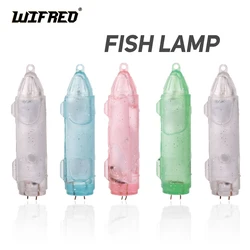 Wifreo 5pcs Mini Underwater Fishing Lamp Flashing LED Octopus Lure Light Fish Gathering Squid Lights Saltwater Fishing Tackle