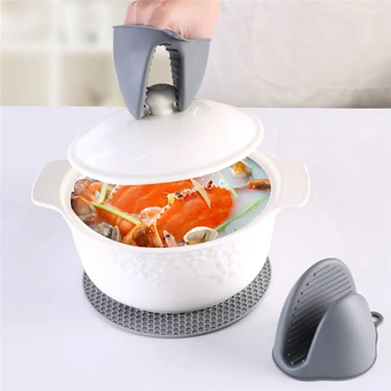 CYCLI-Hand Clip Set Silicone Dining Table Heat Insulation Mat Round And Square Honeycomb Design Drainable Mat