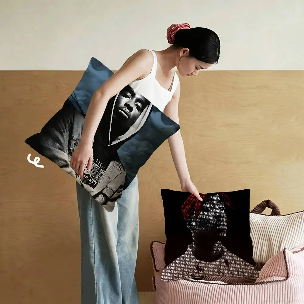 Famous Rapper 2PAC Tupac Star Pillow Anime Pillow Sofa Bed Head Pillow Cover Cushion Cover 45x45 cm Fashion