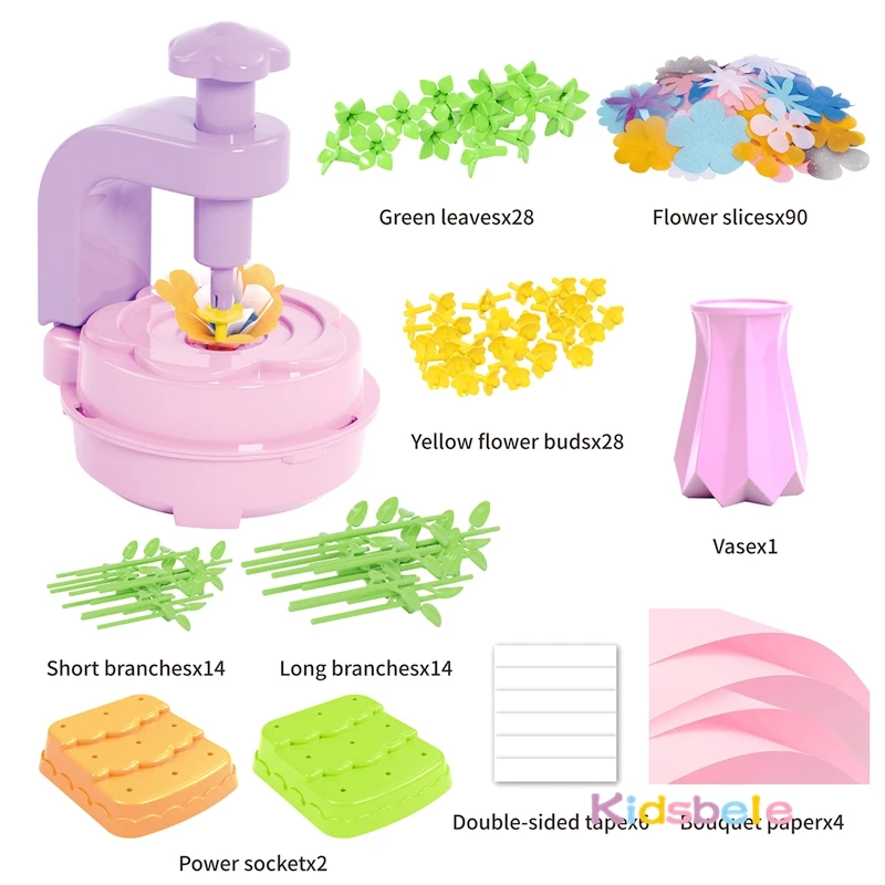 مجموعة أدوات يدوية جديدة للأطفال يمكنك صنعها بنفسك باقات زهور من القماش لعبة هدايا لحفلات أعياد الميلاد وعطلات لعبة ألغاز زهور اصطناعية واقعية