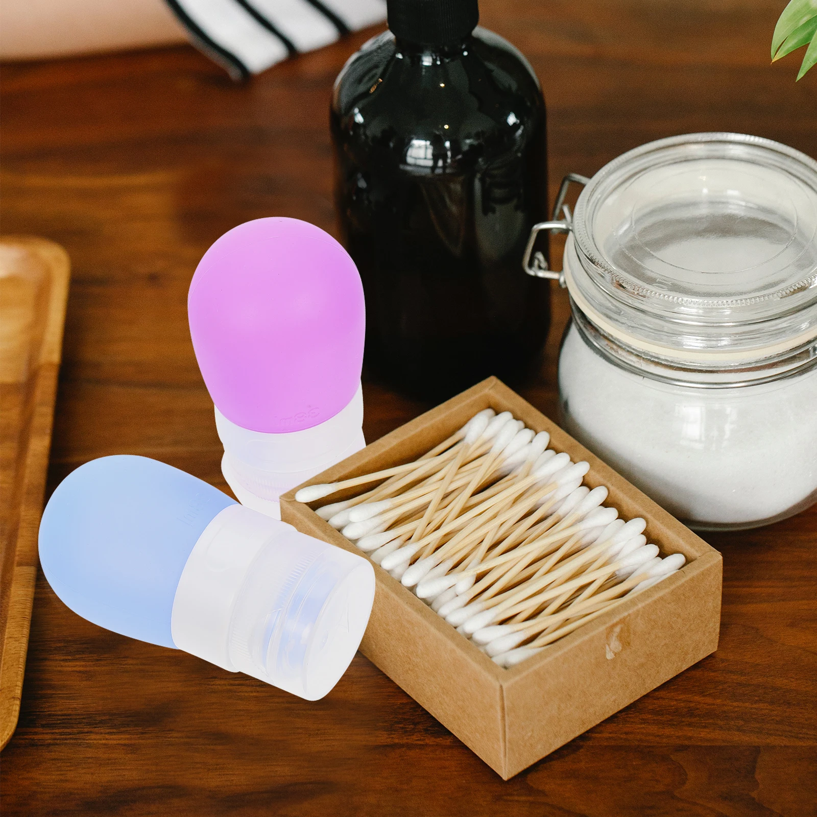 

3 Pcs Travel Bottles Leak Proof Refillable Small Squeeze Size Portable Toiletries Containers Shampoo Liquid Soap Storage