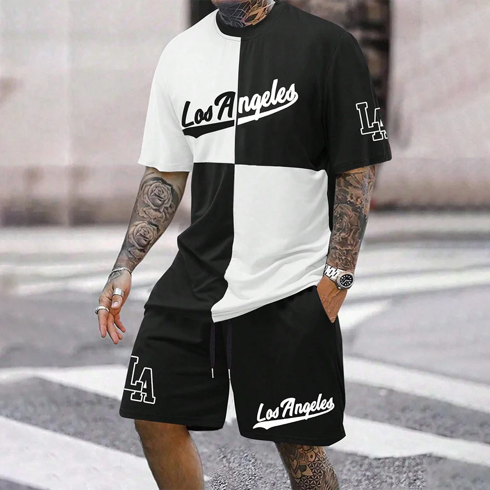 تي شيرت مطبوع ثلاثي الأبعاد بنمط أمريكي إبداعي، تي شيرت عصري كاجوال وعصري بتصميم مسامي وسريع الجفاف