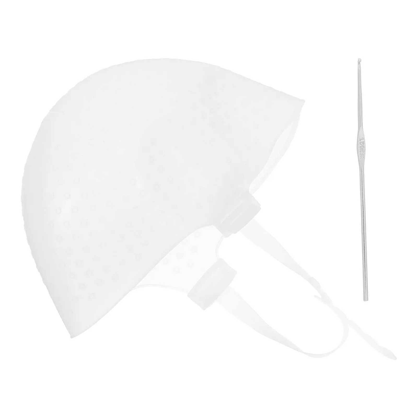 Silicone Highlight Cap Reusable Hair Dyeing Hat Hook Punched Hole Highlighting Hair Coloring Tools Salon Reusable Highlight Hat