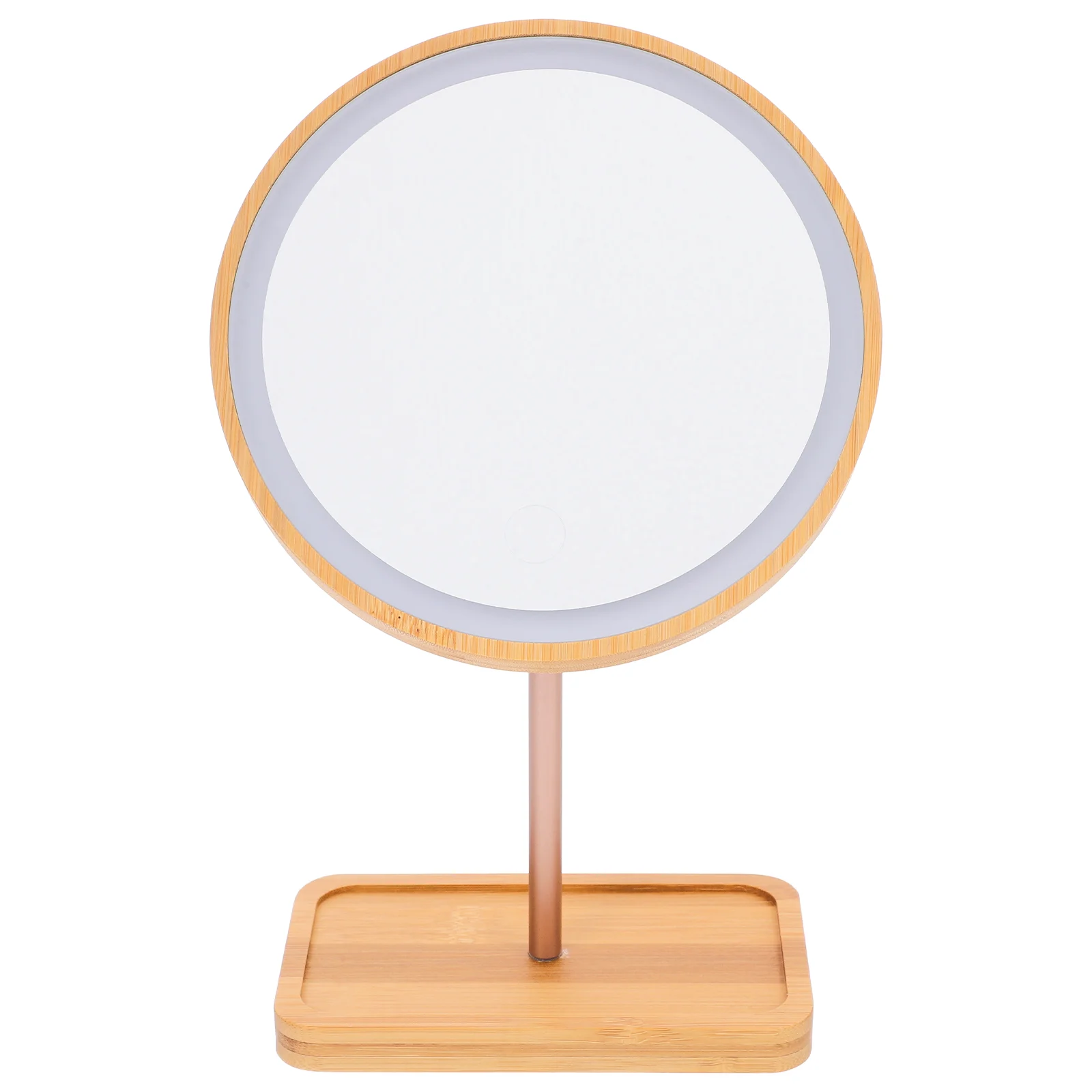 Makeup Mirror with Light Swivel Mirrors Lighting LED Tabletop Make-up Desktop Rechargeable Bedroom Lights Vanity