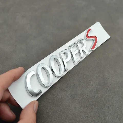 3D ABS логотип Cooper S, эмблема, буквы, значок багажника автомобиля, наклейка, наклейка Cooper S, аксессуары