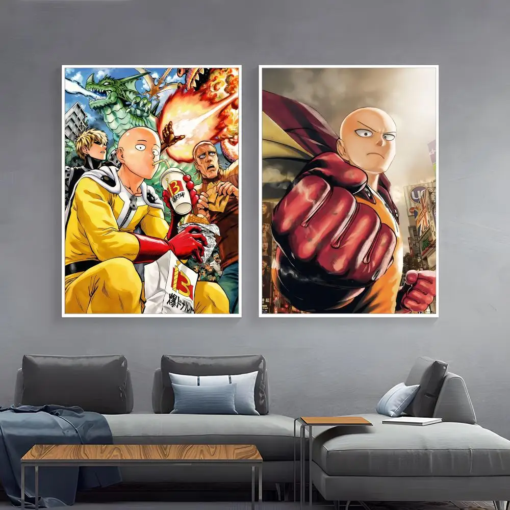 Anime One-Punch Man Poster Paper Print Home Living Room Bedroom Entrance Bar Cafe Art Painting Decoration