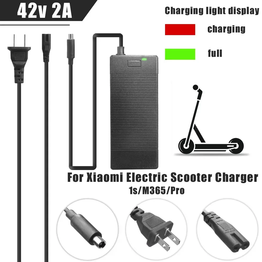 Battery Charge for Ninebot Max G30 G30D ES1 ES2 Electric Scooter Charger Adapter 42V 2A Plug EU / US / UK Battery Power Charging