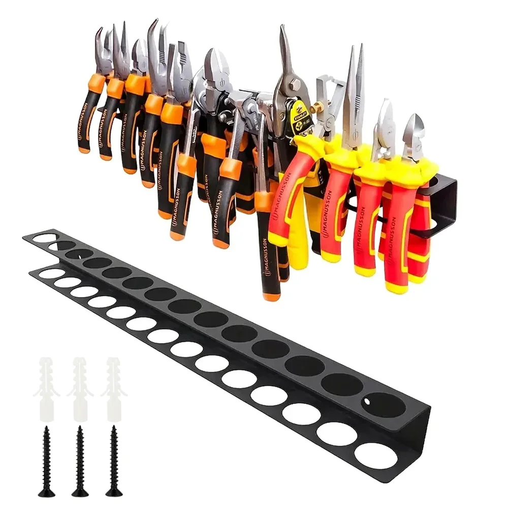 Wall Mounted Metal Wrench Screwdriver Storage Rack Tool Rack for Storing Auxiliary Wrench Pliers and Hardware Tools