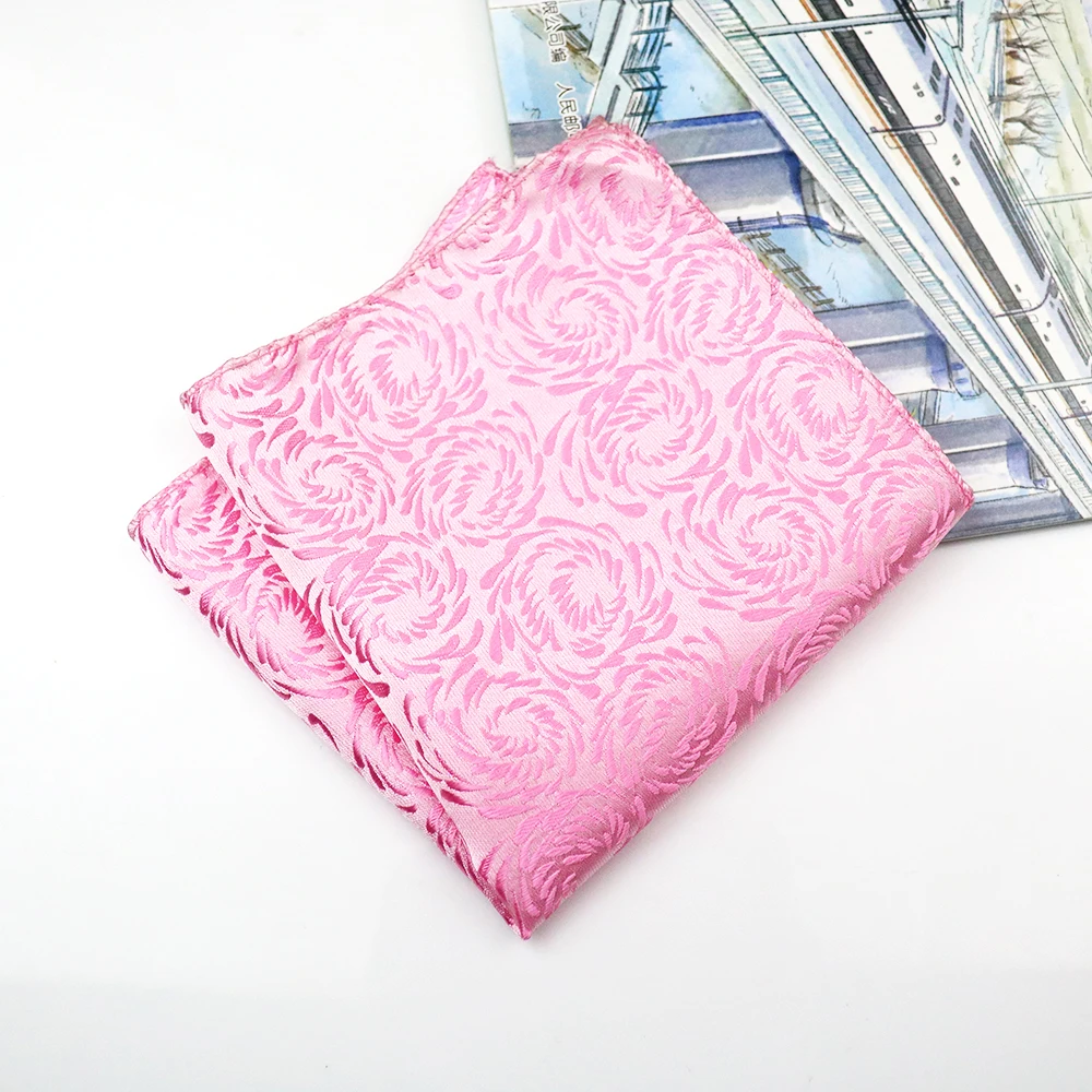 الخريف الشتاء نمط الموضة الملونة جيب مربع 22 سنتيمتر الرجال البوليستر الجاكار البولكا نقطة شريط منديل الزفاف العريس المنديل