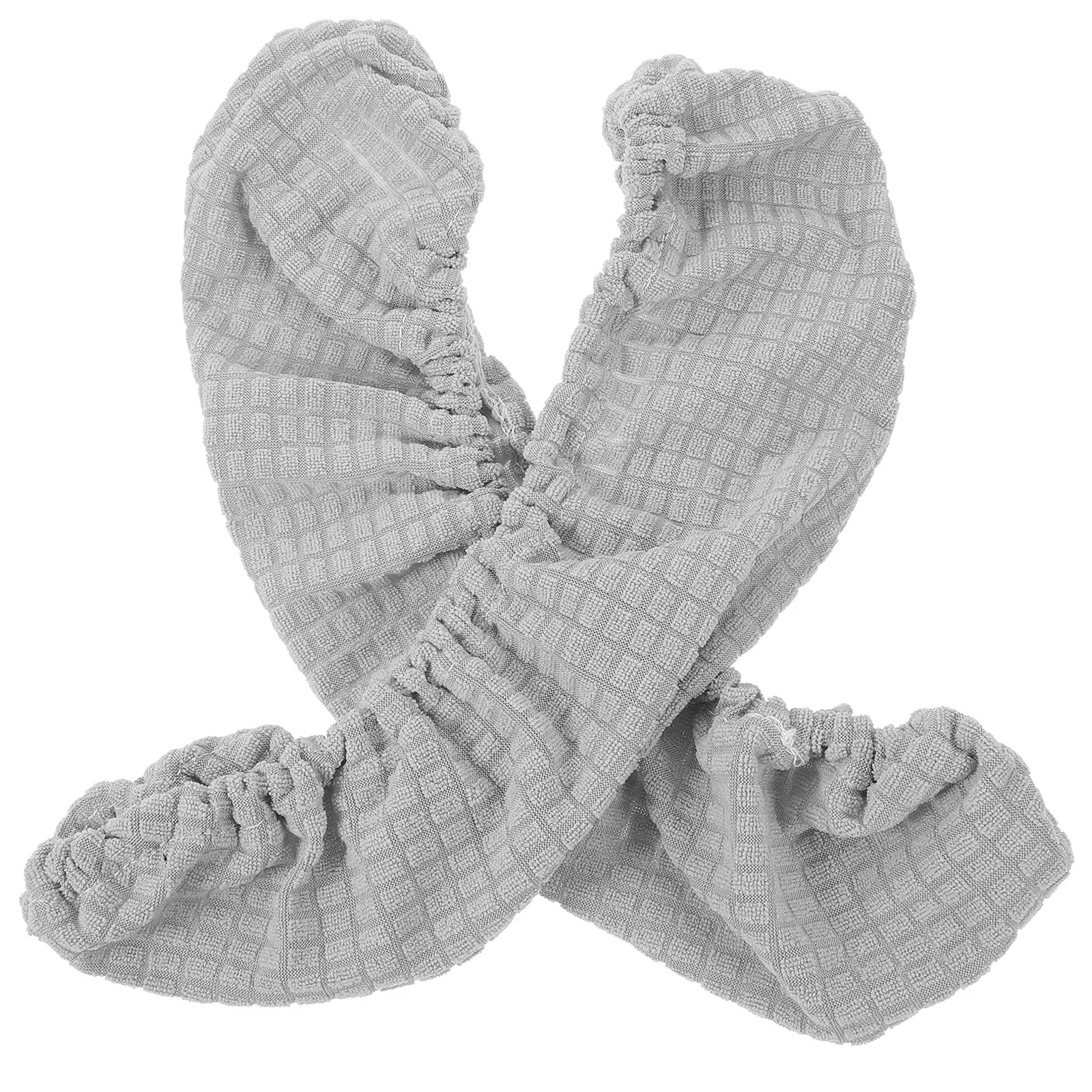 

1 Pair Office Armrest Covers Stretchable Solid Color Anti-Slip Desk Chair Arm Cover Polyester Padded Protector For