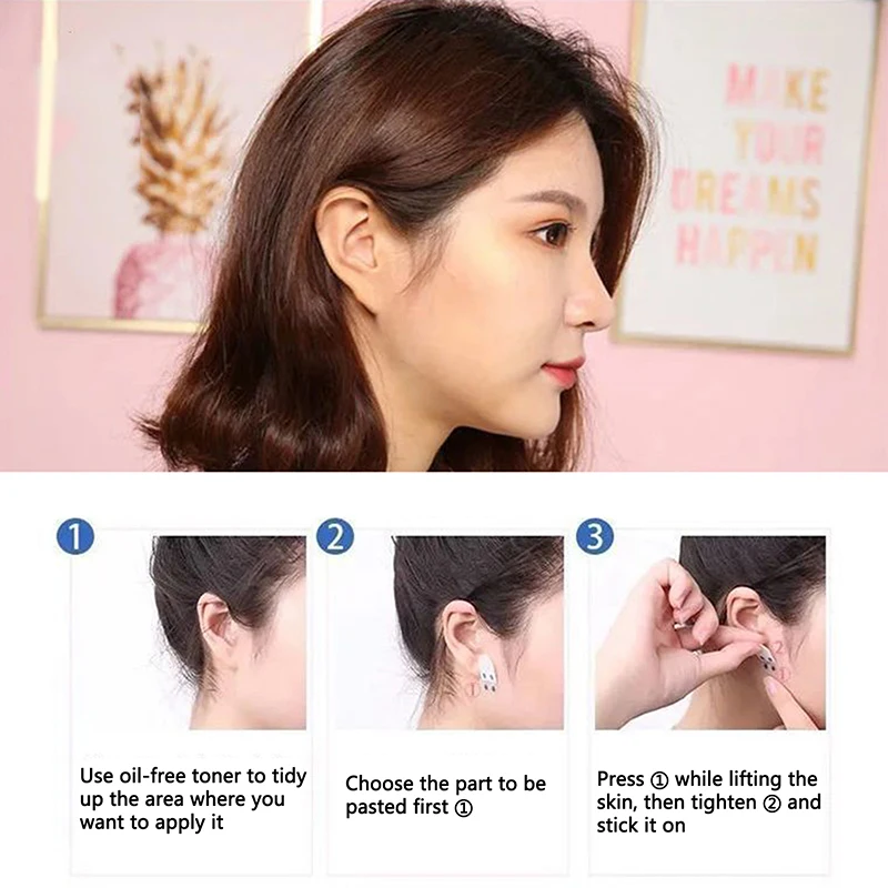 【XHB】40Pcs/box Face Lift Tapes Invisible Face Lift Sticker Wrinkle Removal Stickers Tighten Chin Fade Fine Lines Shape V-Shaped