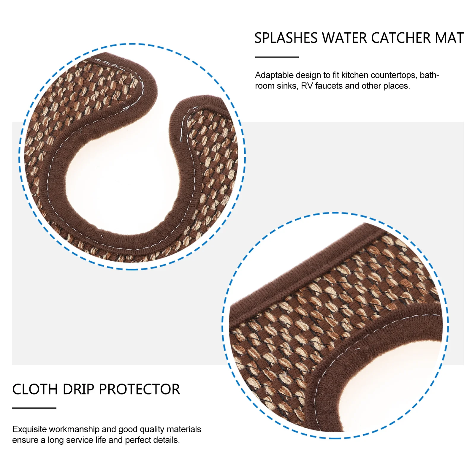 

Faucet Absorbent Mat Linen Rubber Material Non-Slip Water Drying Pads For Kitchen Bathroom Sink Protector Countertop Drip