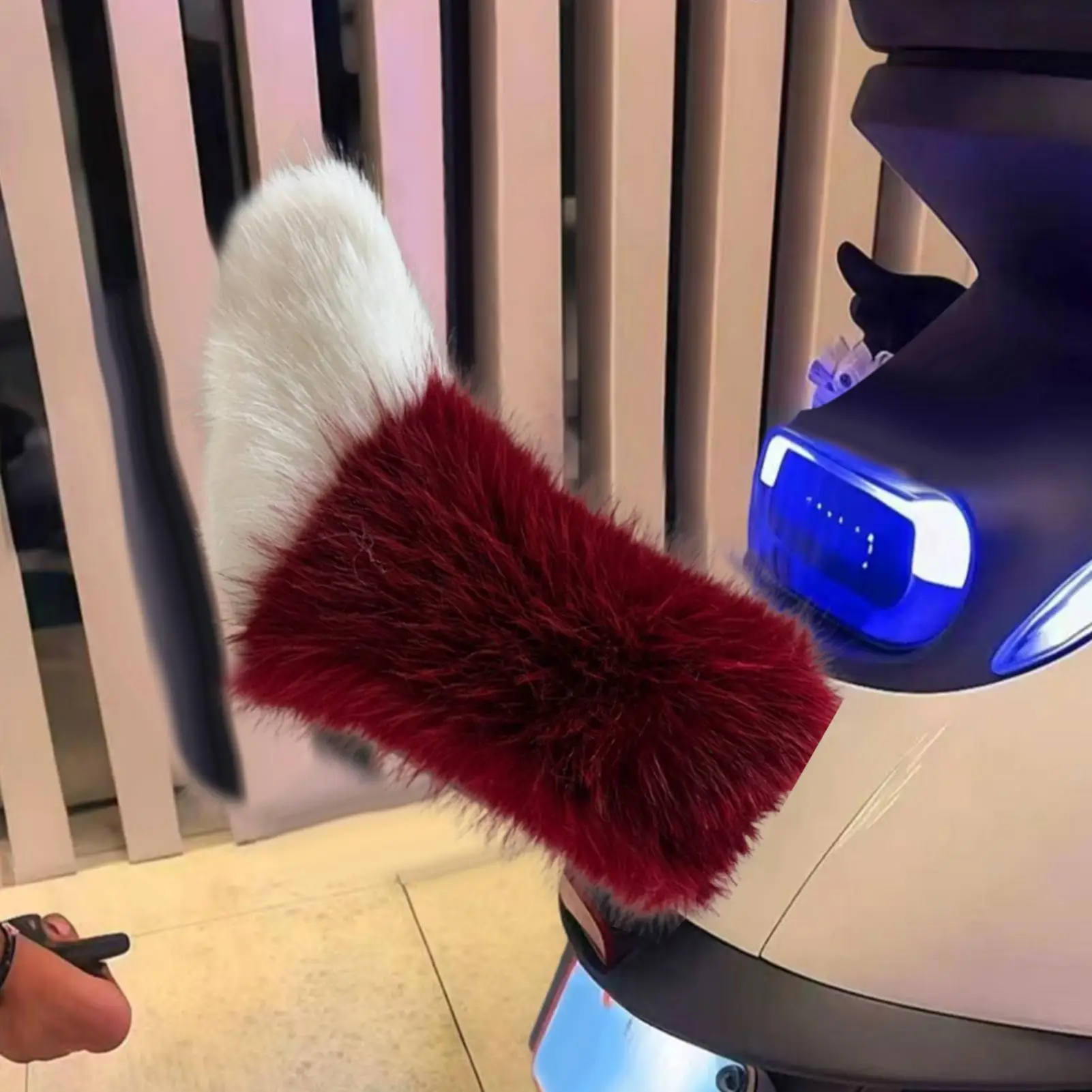 Furry Tail For Car Voice And Remote Control Rechargeable Lighting Charm Moving Tail For DIY Decoration Truck Vehicle SUV Bumper