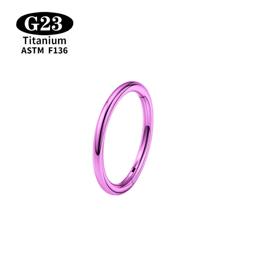 5/50 Stück ASTM F136 Titan-Nasenring mit Scharnier, 20G 18G 16G, Septum-Ohrring, Körperschmuck, Ohrenpiercing, Tragus, Knorpel, Helix – Detail 9