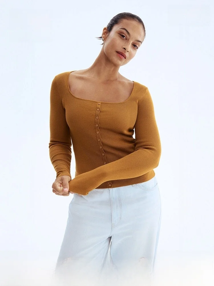 

Red Knitted Sweater HM Women's Faionable Base Layer irt Spring Casual Sle Slim Fit V-Ne Open Cardigan 30339