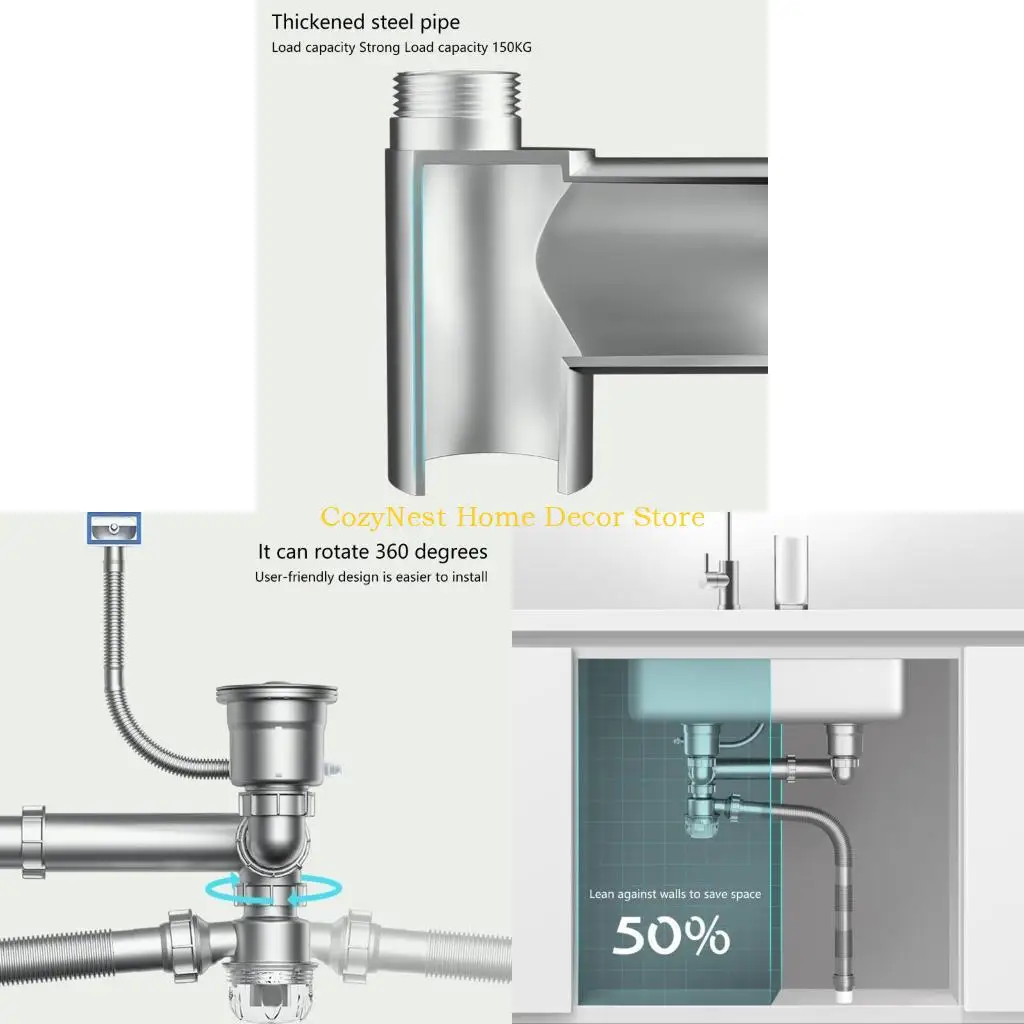 conjunto-conveniente-drenagem-pia-cozinha-92mf-com-tubo-flexivel-e-preventor-refluxo-transparente-para-uso-diario