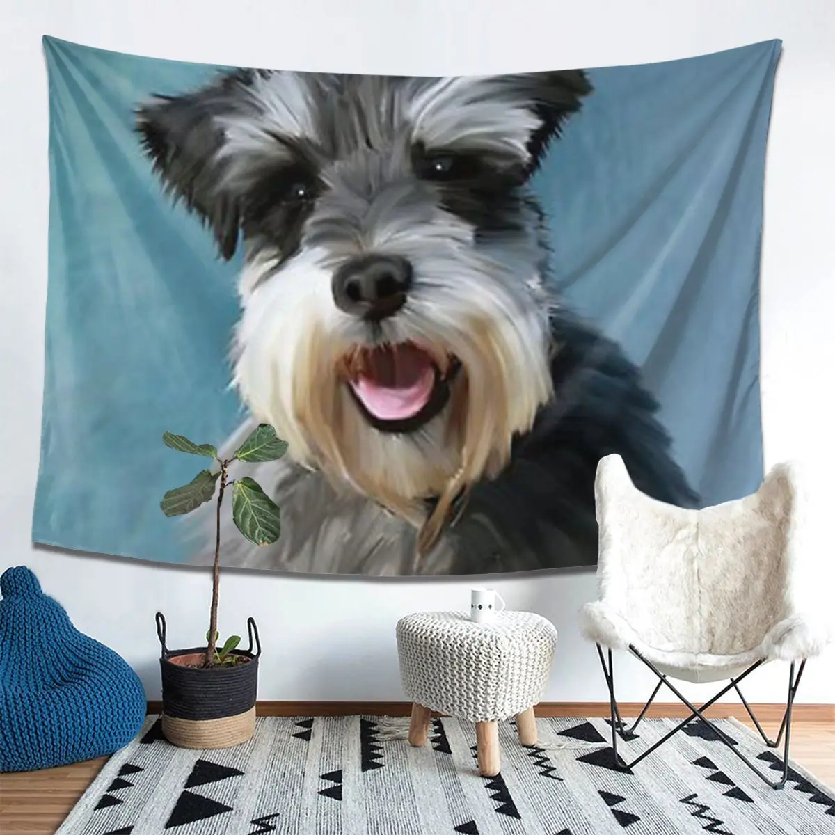 

Миниатюрный шнауцер собака акварель художественная живопись гобелен украшения искусство эстетические гобелены домашняя настенная ткань настенная подвеска