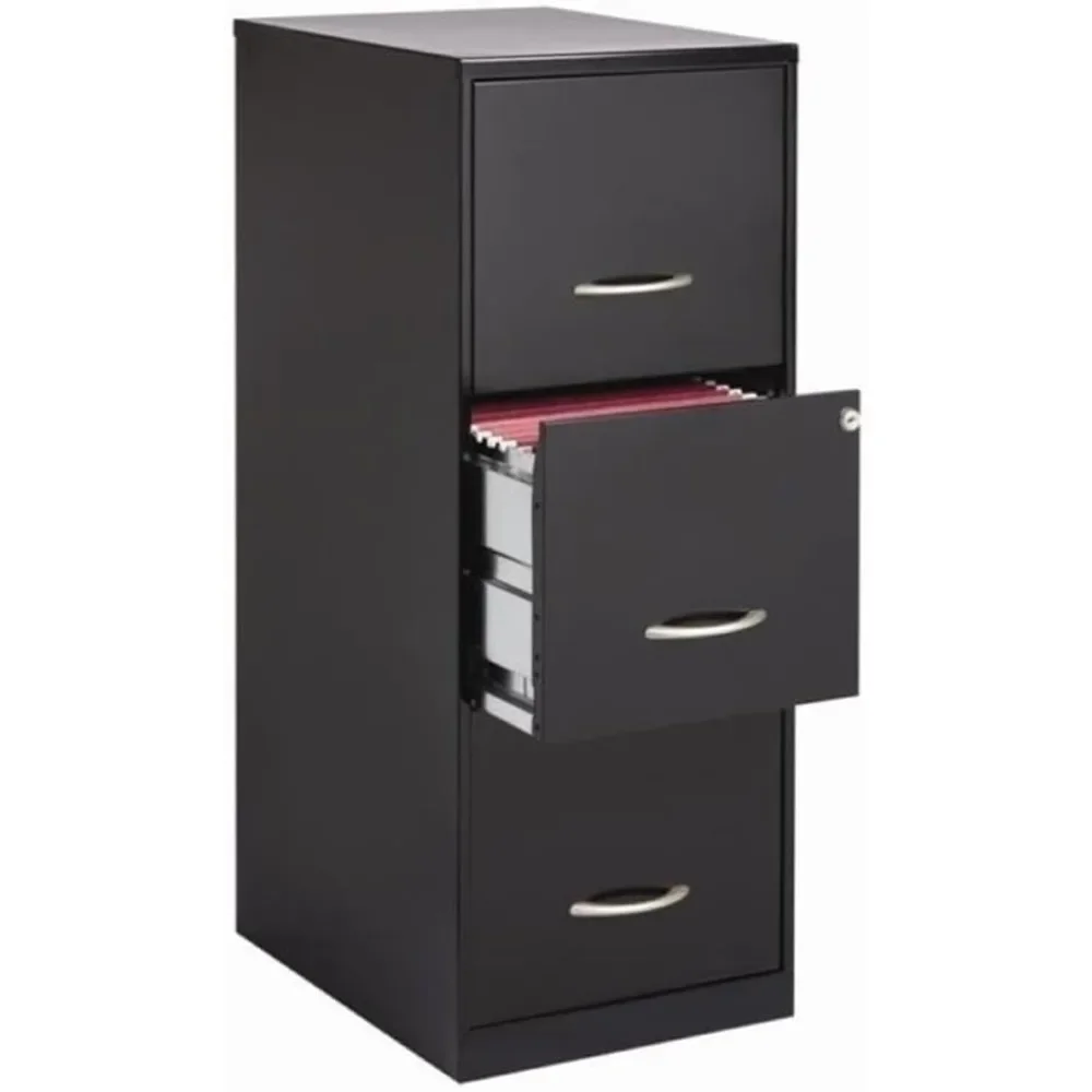 

Filing Cabinet, 3 Drawers 35.5" Vertical Metal Filing Cabinet Lockable Pre-Assembled Stationary Letter Size for Home, Office