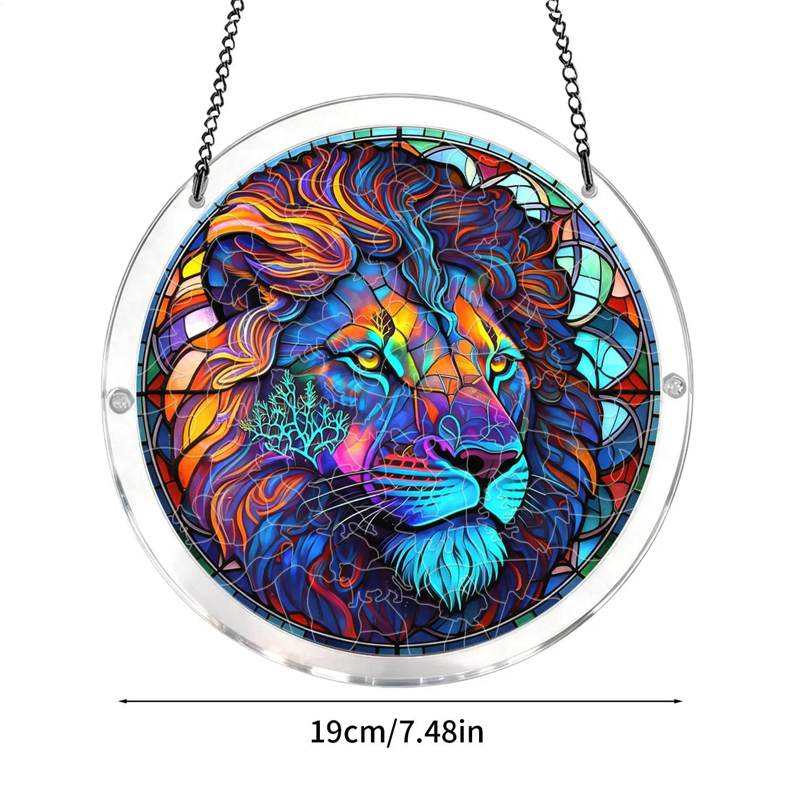 Jigsaw Puzzle Suncatcher Animal Acrylic Puzzle Sunlight Catcher Ornament Stained Glass Window Ornament DIY Sunlight Catcher