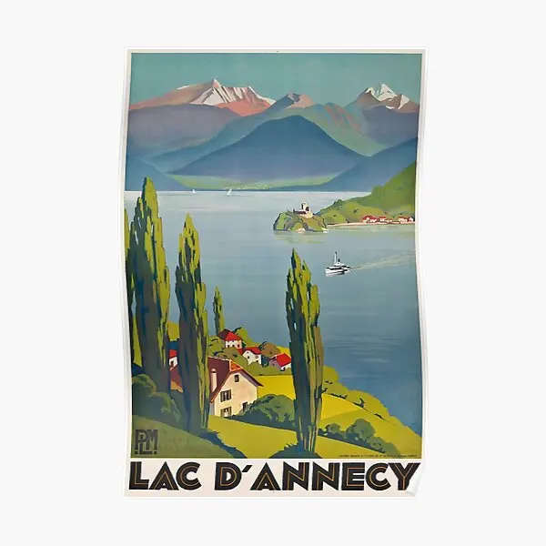 Plm Lac Annecy Vintage Travel Poster  Poster Wall Vintage Home Modern Picture Print Decor Decoration Mural Room No Frame