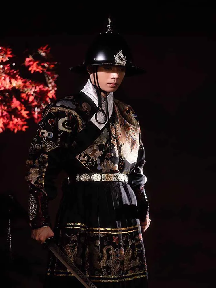 Custom Oversized Original Chinese Flying Fish Suit Men Halloween Carnival Cosplay Costume Party Outfit Hanfu Flying Fish Robe