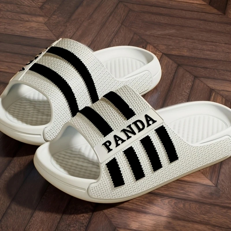 Men EVA Cloud Slippers 3.5cm Thick Sole Non Slip Slide Sandals Fashion Striped Soft Lightweight Open Toe Slides For Indoor Outdo