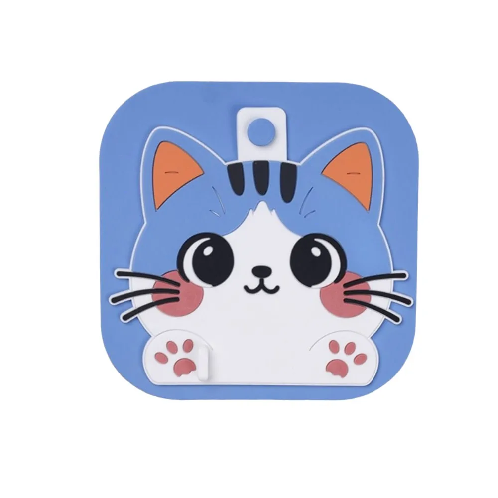 

Милый котенок, сливная крышка для пола, силиконовая антиблокирующая крышка для слива душа, многоразовая наклейка для слива пола для сбора волос в ванной комнате