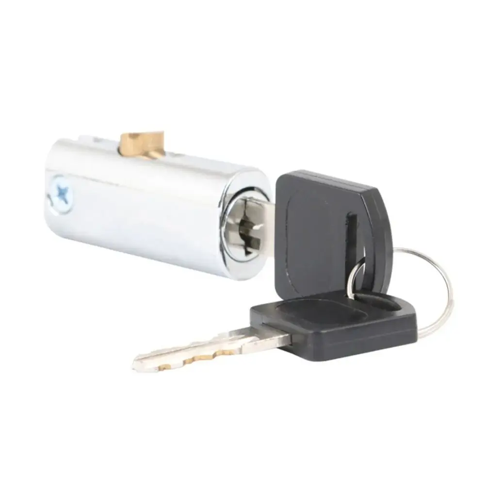 Safe Keyed Drawer File Cabinet Locks Chrome Plated Zinc Alloy Push Twist Lock Cylinder Head Mailbox Lock Furniture