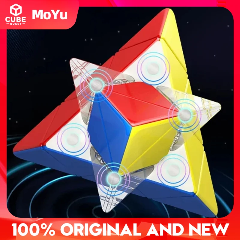 [CubeQuest]MOYU RS Pyraminx Magnetic Magic Speed Cube Moyu RS M Maglev Professional Fidget Toys Pyramid Cube Cubo Magico Puzz