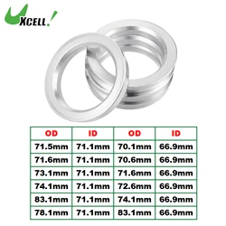 UXCELL 4pcs OD 83.1mm 71.5mm 73.1mm 74.1mm to ID 66.9mm 71.1mm Car Hub Centric Rings Wheel Bore Center Spacer Aluminum Alloy