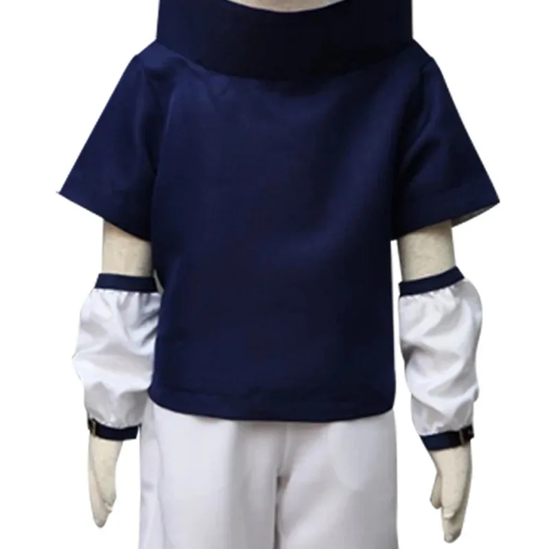 Anime Ninja Cos Cloth Uchiha Sasuke Konohagakure Summer Cosplay Costume Children Cosplayer Comic Fans Aldult Kids Uniform
