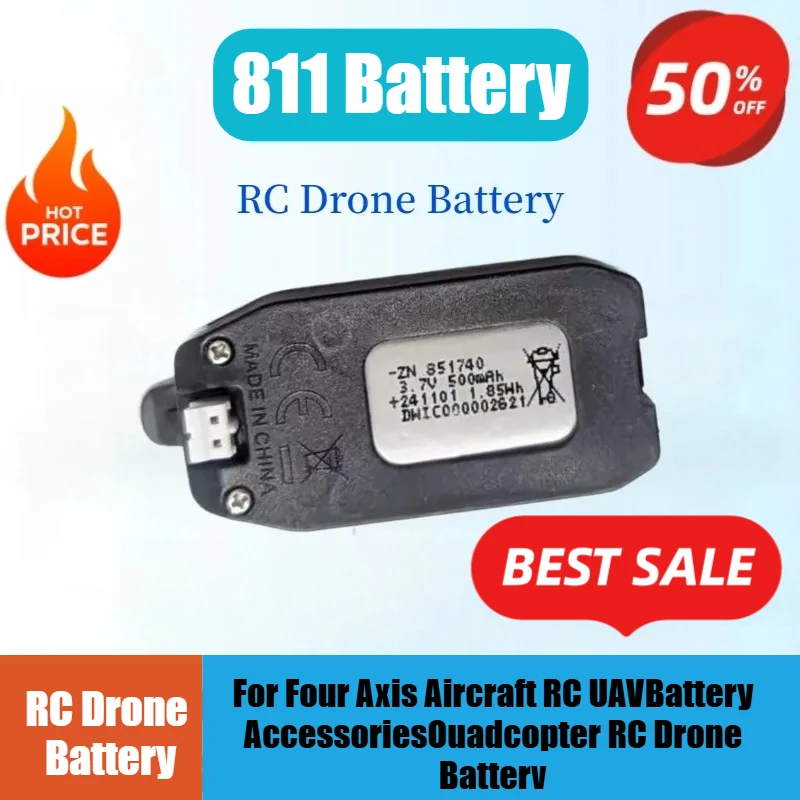 

High Quality New 3.7V 500mAh Lithium Battery For Four Axis Aircraft RC UAV Battery Accessories Quadcopter RC Drone Battery