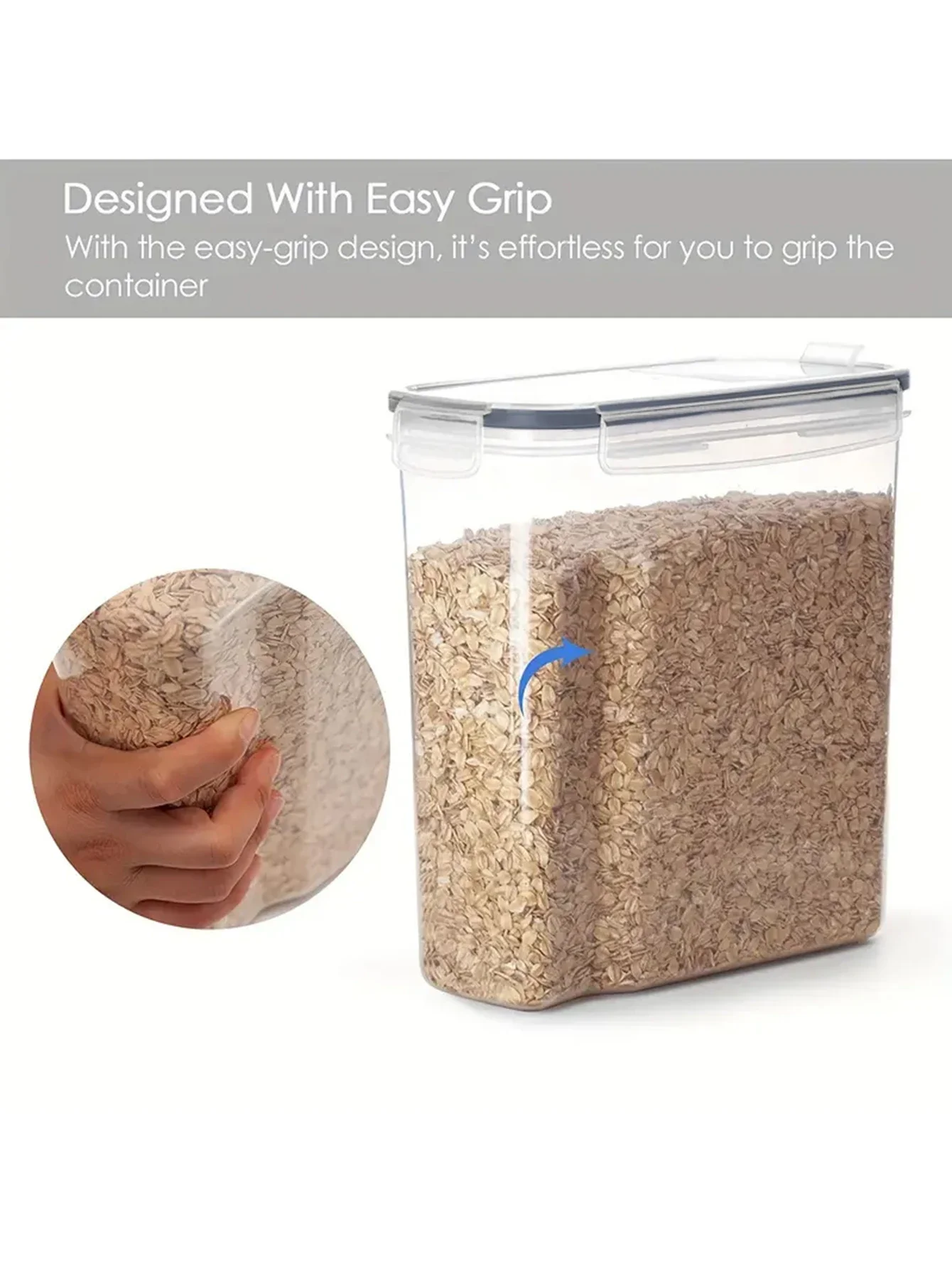 8 قطع 2.5 لتر حاوية تخزين طعام مغلقة مع غطاء، تنظيم غرفة تخزين المطبخ البلاستيكية الخالية من مادة BPA والتخزين، علب الطعام الجاف