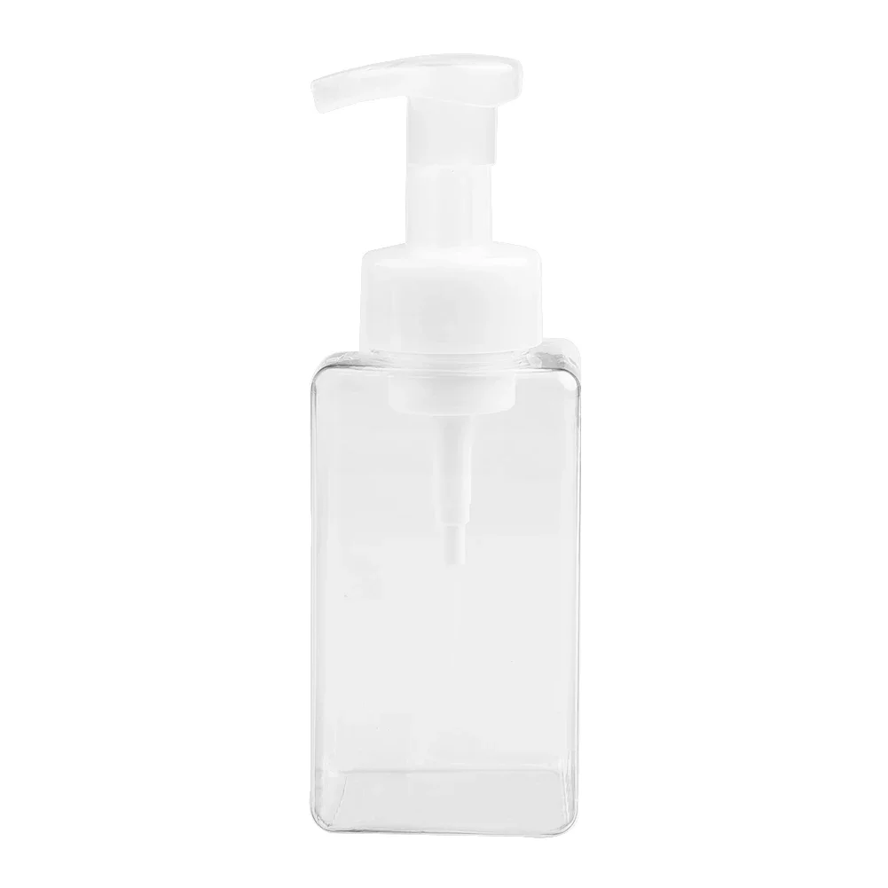 Bathroom Pump Bottle 450ml Clear Plastic Reusable Travel Dispenser Soap Foaming Suds Kitchen Empty Transparent