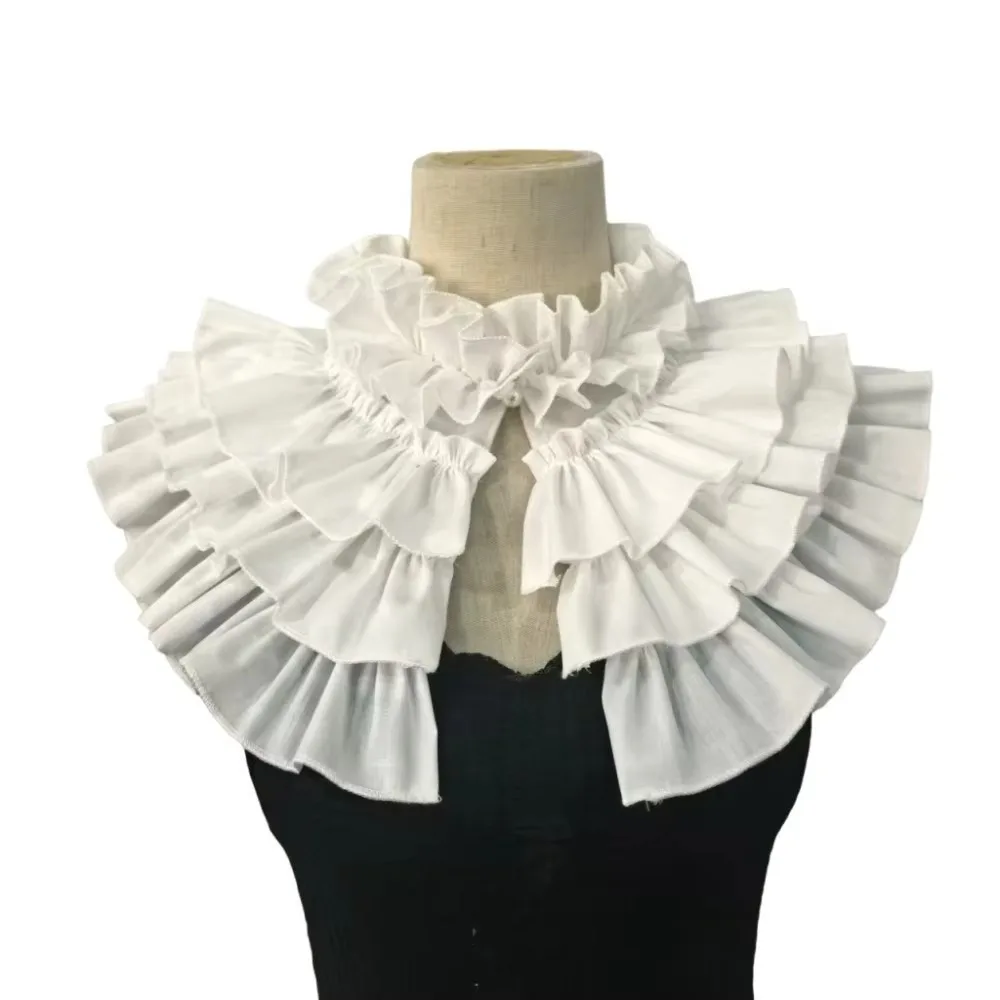 Multi-Layer Ruffle Detachable Collar Vintage Style Stand Collar Fake Collar Lace Trim French Style Lace Collar Accessory