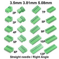 5Pairs 15EDG KF2EDG 3.5mm 3.81mm 5.08mm PCB Screw Terminal Block 2P-12 Pin Male Plug Female Socket Pin Header Wire Connector