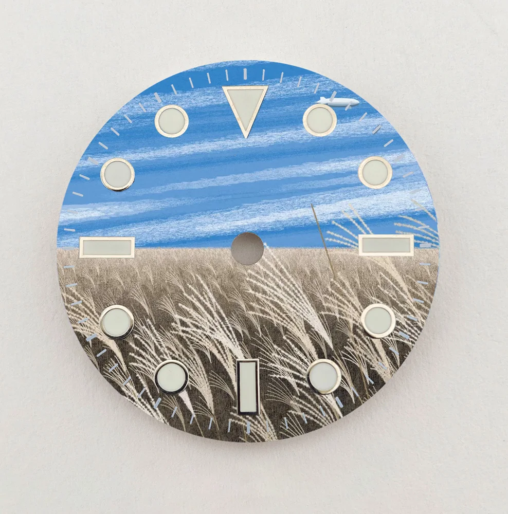 Esfera NH35 de 28,5mm, esfera creativa de paisaje Natural, esfera de Color NH36, compatible con piezas de reloj de movimiento NH35/36, repuesto personalizado