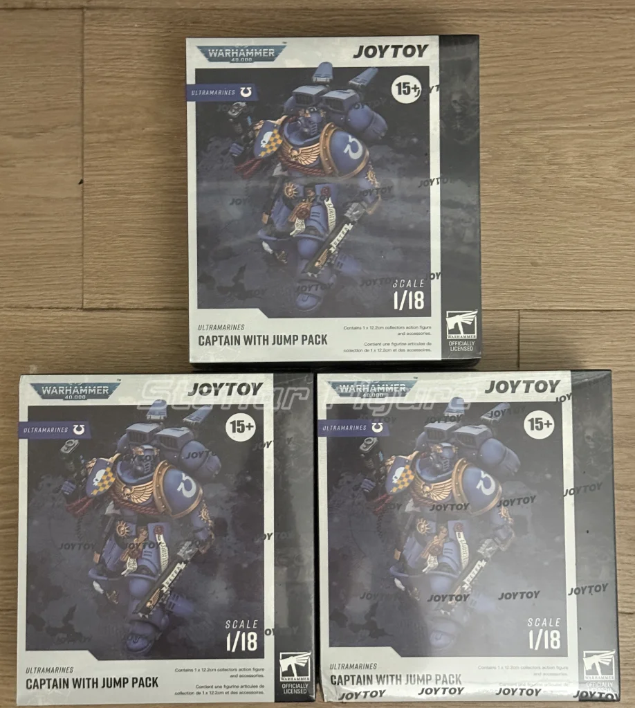 

【SF】JOYTOY Warhammer 40K 1/18 Фигурка UltramarinesCaptain with Jump Pack Модель игрушки Подарки Коллекция украшений