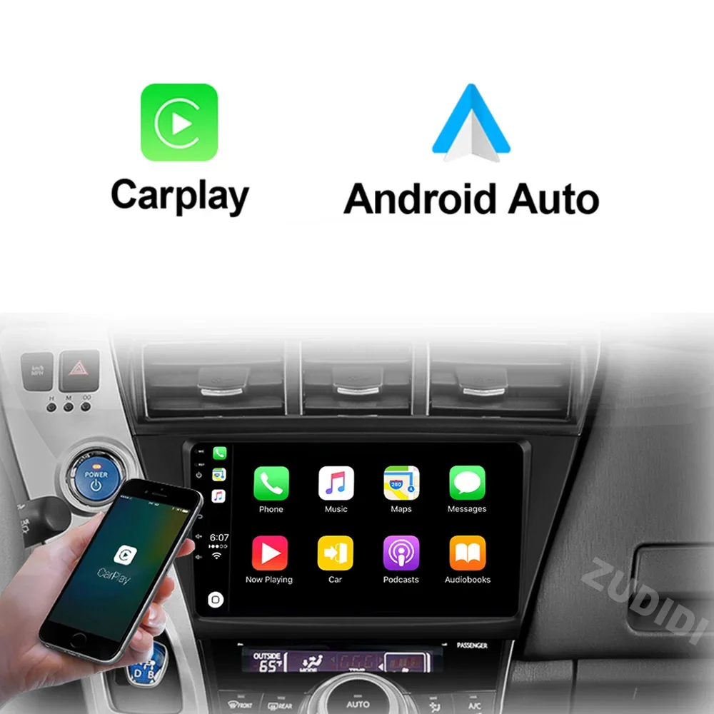 Autoradio pour Toyota Prius Plus V Alpha, Navigation GPS, DSP Carplay, Lecteur de Limitation, Auto Stéréo, DVD, Android 13, 2Din, 2012-2017