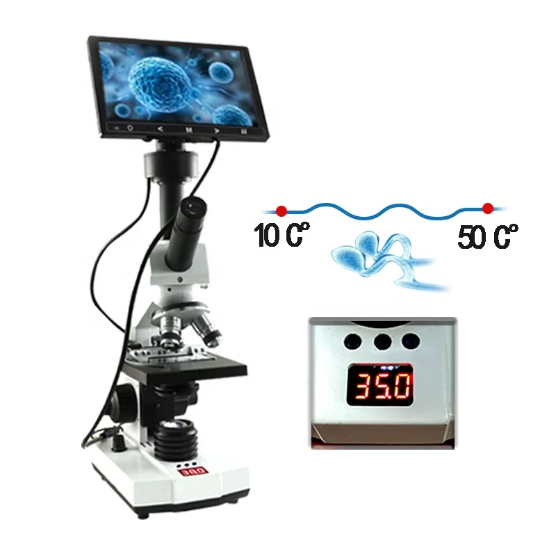 2025 HC-R069 Vet 7 inch Digital Biological Microscope Camera Semen Ovulation Observation Monocular Microscope