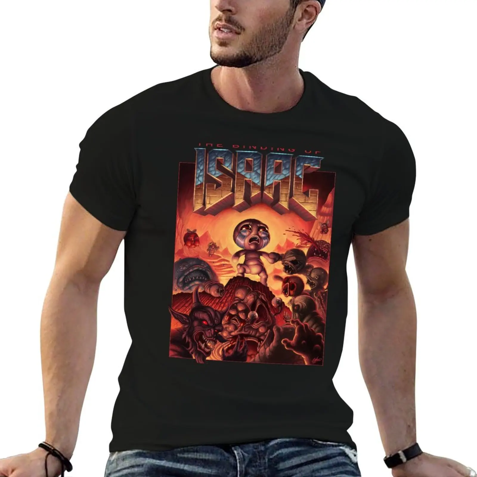 The Binding Of Isaac 90s T-Shirt anime t shirts for man cotton t shirt pack t shirt man casual T-shirt