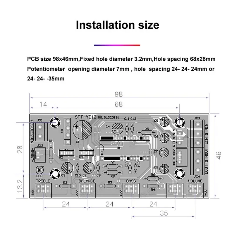 مكبر للصوت DLHiFi UPC1892 بوحدة تحكم في النغمة لوحة نهائية لصوت مكبر للصوت Hifi مكبر صوت مسرح منزلي