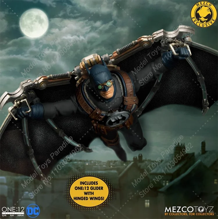 Mezco 1/12 Men Soldier Batman Gotham Super Hero With Boomerang Full Set 6inch Action Figure Collectible Toys Gifts