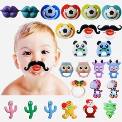 Funny Baby Pacifiers Soft Silicone Animals Plants Santa Baby Teether for Baby Infant Toddler Safe Materials BPA Free Latex Free