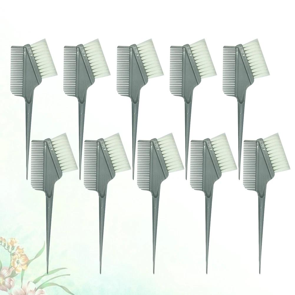 

10Pcs Hair Dye Comb Durable Smooth Handle Straight Hairbrush for Hair Treatment Keratin Application Professional Salon Home Use