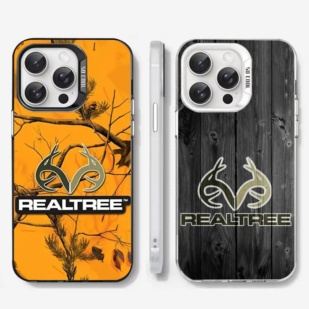 1-PC Is R-Realtrees Logo MAISTO Phone Case Color Silver Cover For Iphone 16 15 14 13 11 12 Pro Max Xr X Xs 8 7 Plus