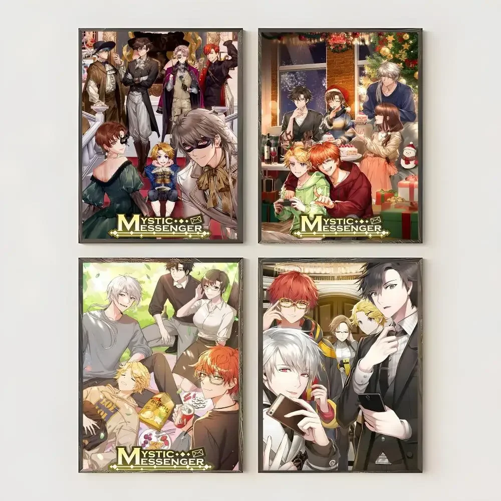 Video Game M-mystic Messenger Poster Waterproof Canvas Art Wrinkle Free Wall Hanging For Home Living Room Bedroom Decor