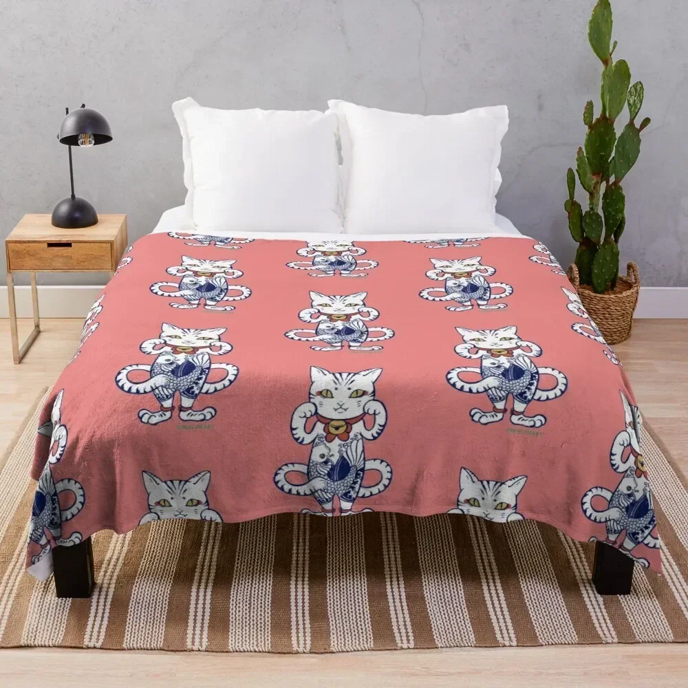 

MANEKINEKO Throw Blanket Breathable Lightweight Blanket for Adults Kids