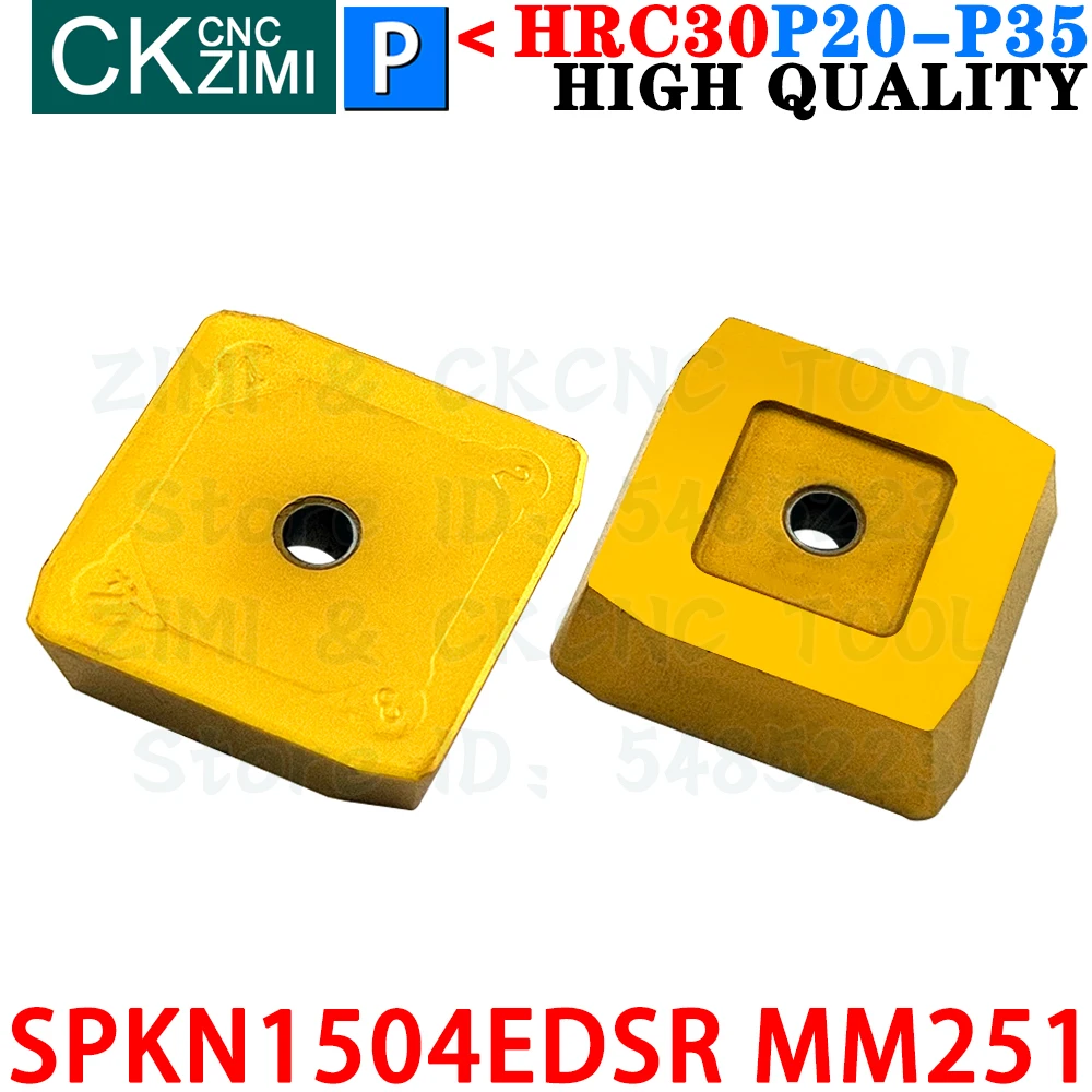 SPKN1504EDSR MM251 SPKN 1504 EDSR MM251 Insertos de carburo Herramientas de insertos de fresado Fresadora SPKN1504 SPKN SEKN 1504 EDSR CNC para metales Herramientas de plaquitas de planeado intercambiables